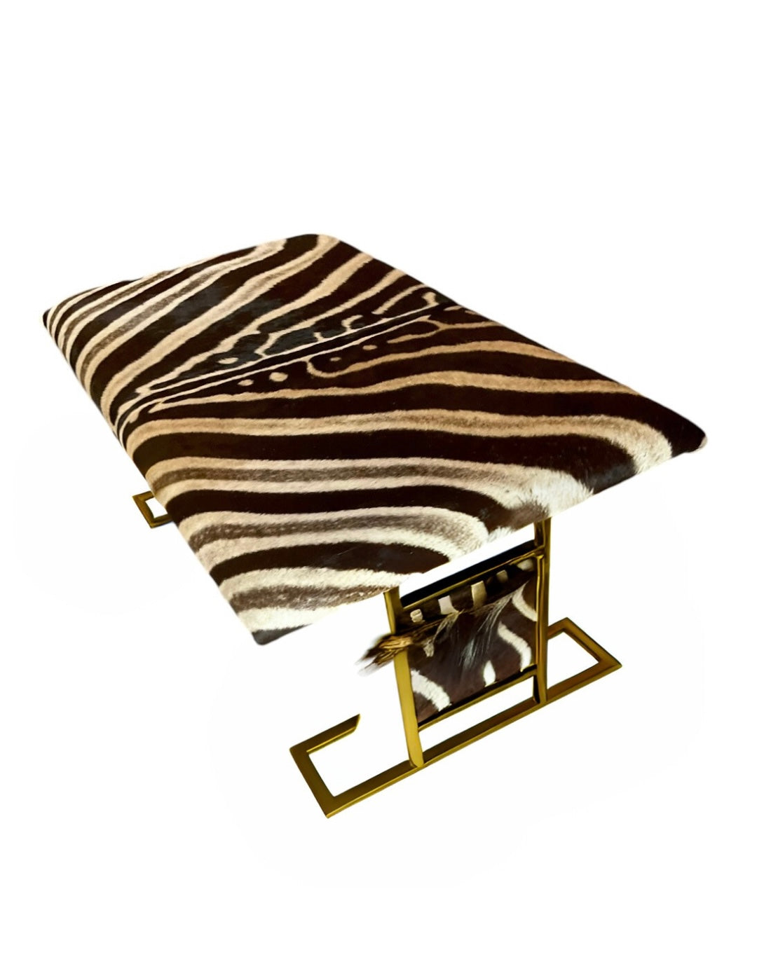 KRUGER Ottoman in Zebra Hide